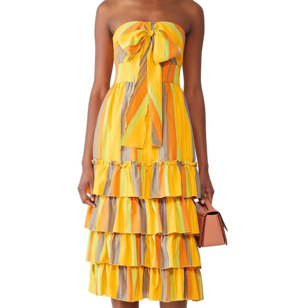 La Maison Talulah Strapless Imperial Midi Dress